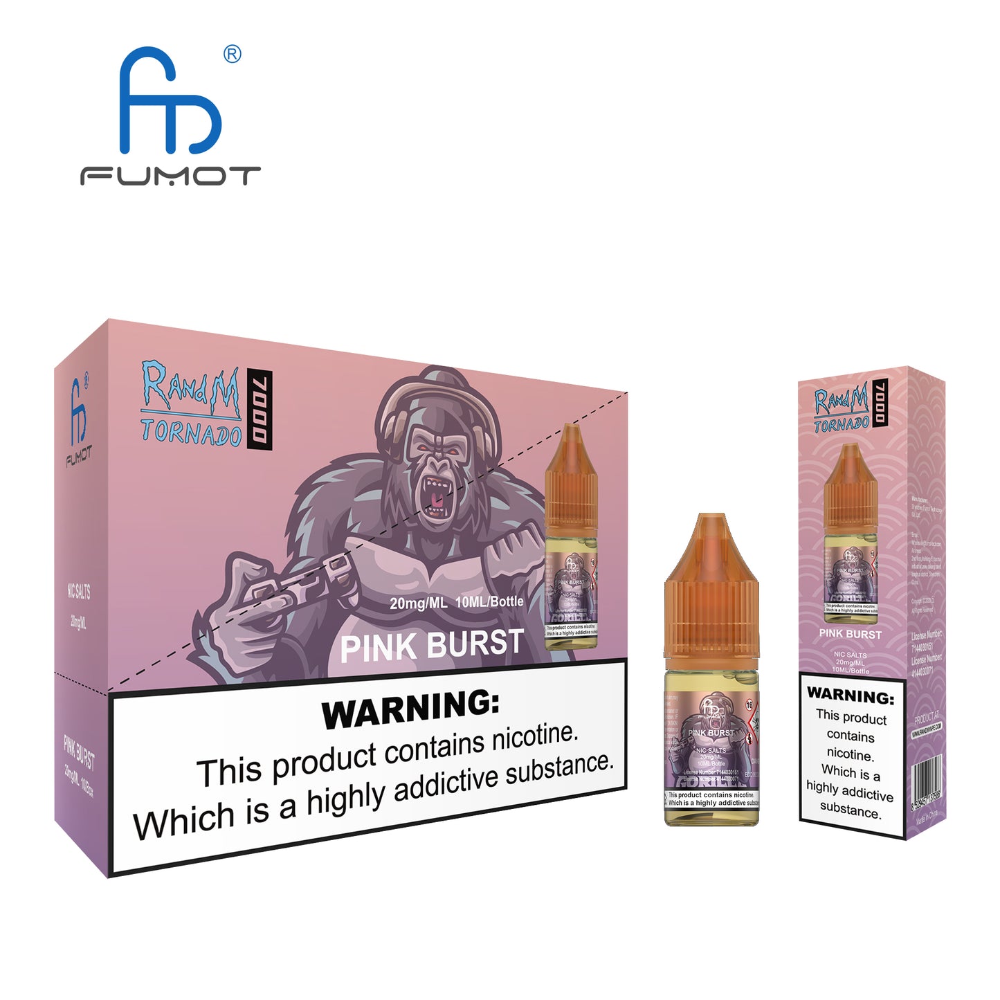 PINK BURST - R&M NIC SALTS 10MG