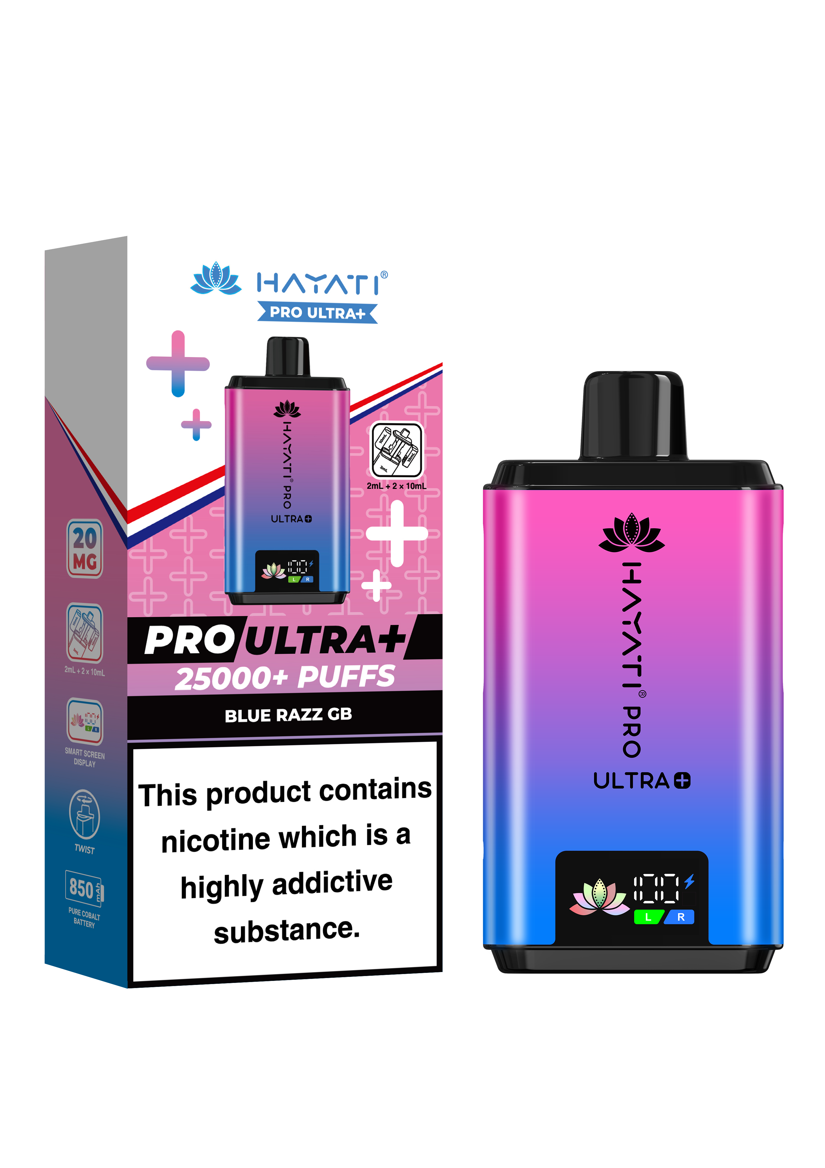 BLUE RAZZ GB - HAYATI PRO ULTRA 25K
