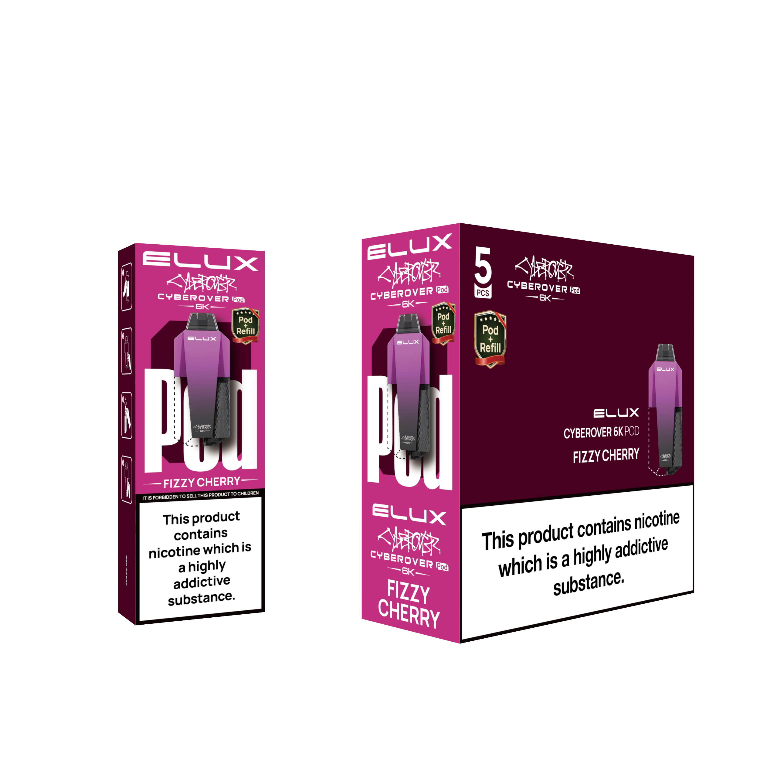 FIZZY CHERRY - ELUX CYBEROVER 6K PODS