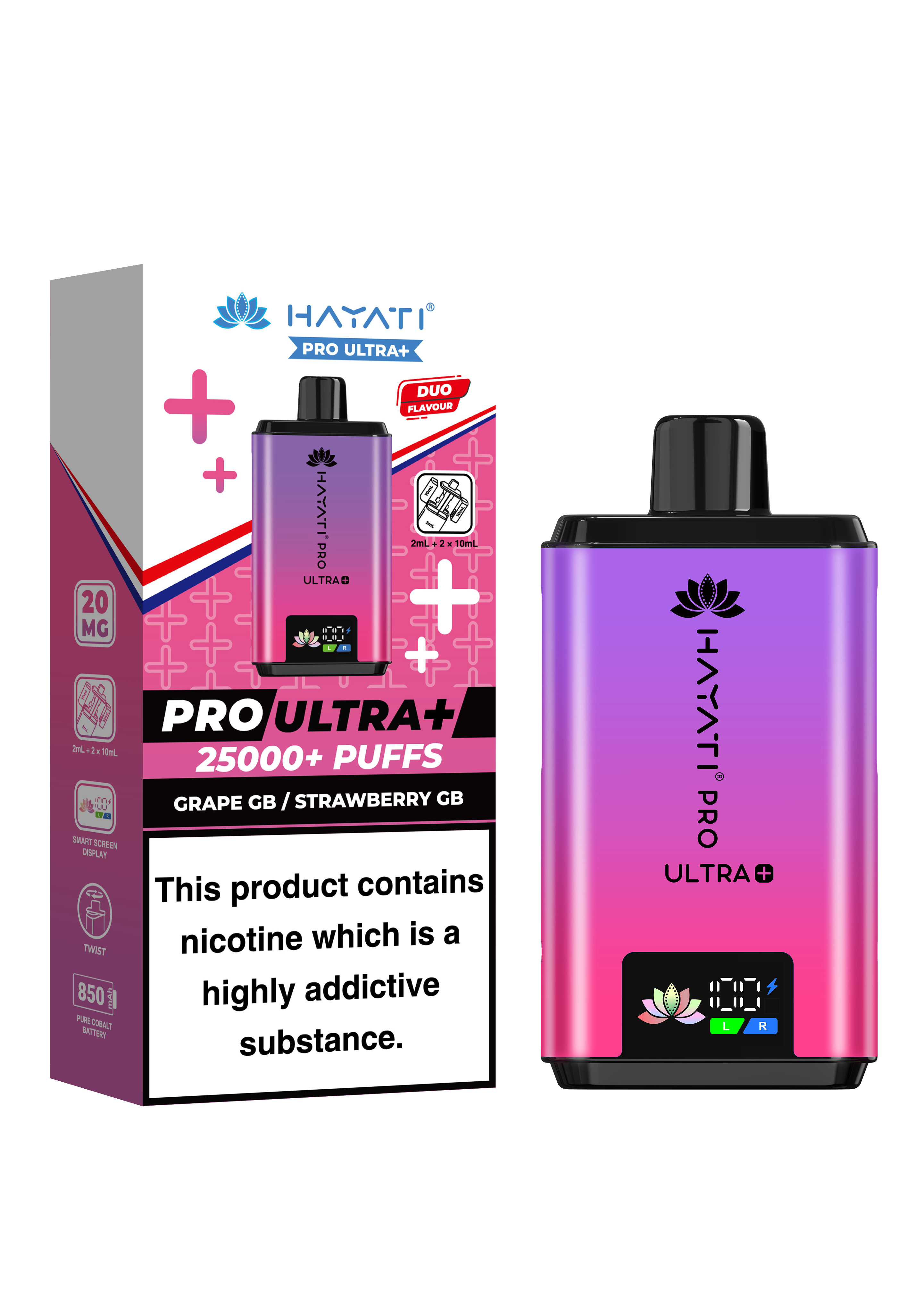 GRAPE GB/STRAWBERRY GB - HAYATI PRO ULTRA 25K