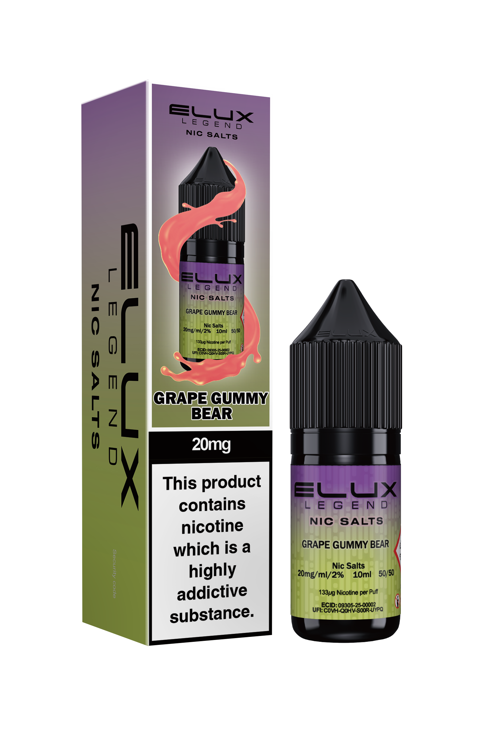 GRAPE GUMMY BEAR - ELUX NIC SALTS 20 MG