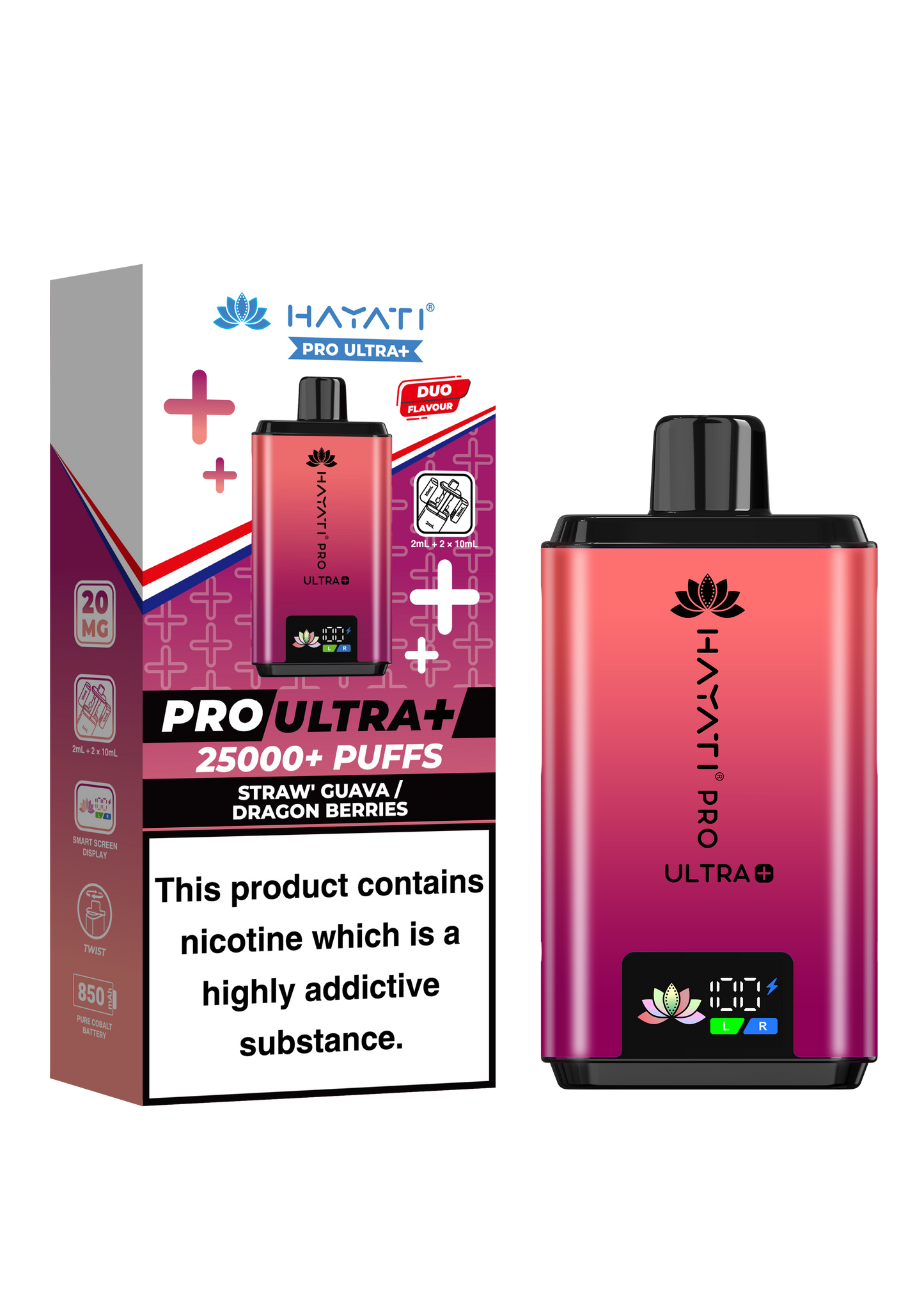 STRAW'GUAVA/DRAGON BERRIES - HAYATI PRO ULTRA 25K