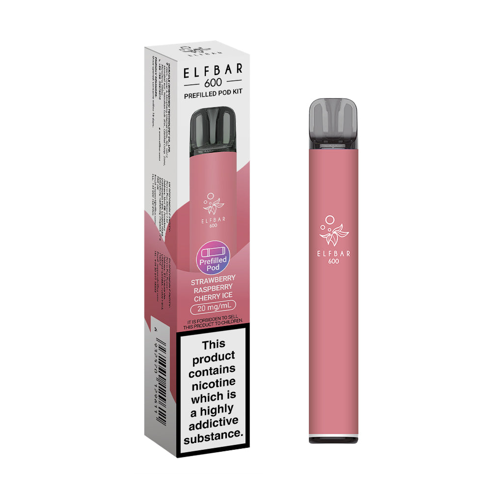 STRAWBERRY RASPBERRY CHERRY ICE - ELF BAR 600 JUNE FRIENDLY